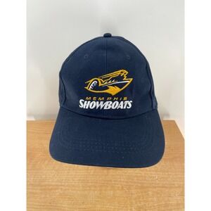 Memphis Showboats Baseball Cap Navy Blue Embroidered Logo 901 Adjustable Strap